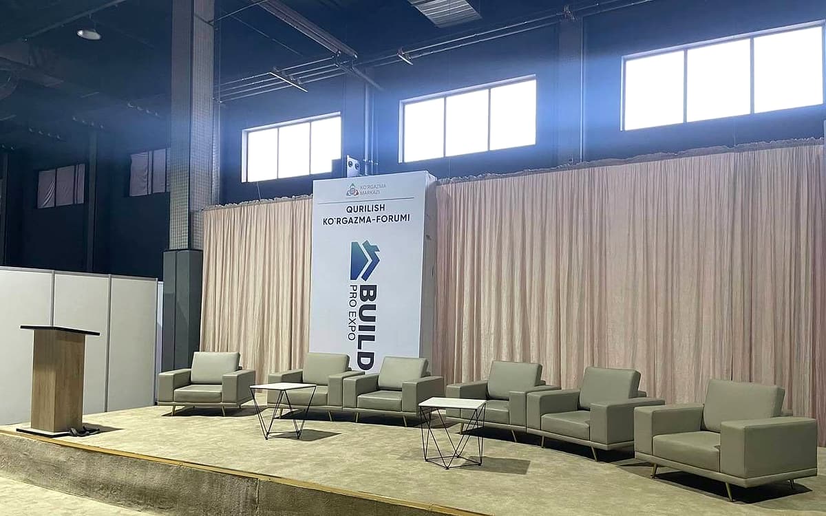 The conference hall stage